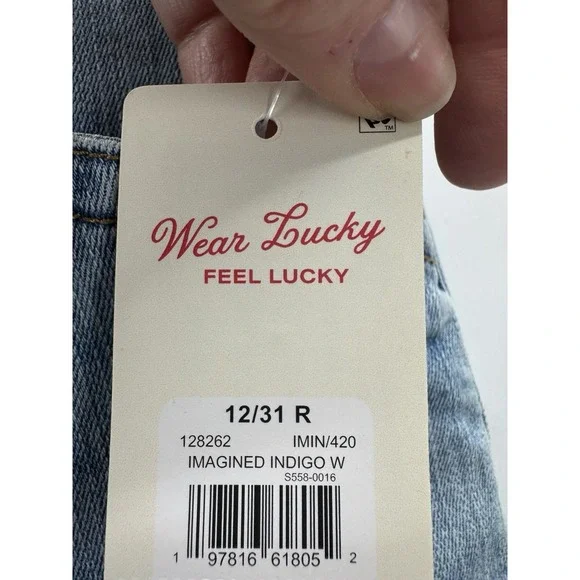 Lucky Brand Low Rise Flare 12 31 Light Wash Retro Y2K Patch Pockets Western Flap - Picture 7 of 10